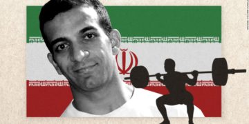 Un levantador de pesas iraní huye tras ser obligado a llevar una camiseta de Soleimani