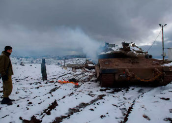 La tormenta invernal Alfis arroja nieve sobre los Altos del Golán