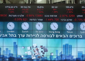Las acciones caen con fuerza en Tel Aviv tras el retraso de la apertura