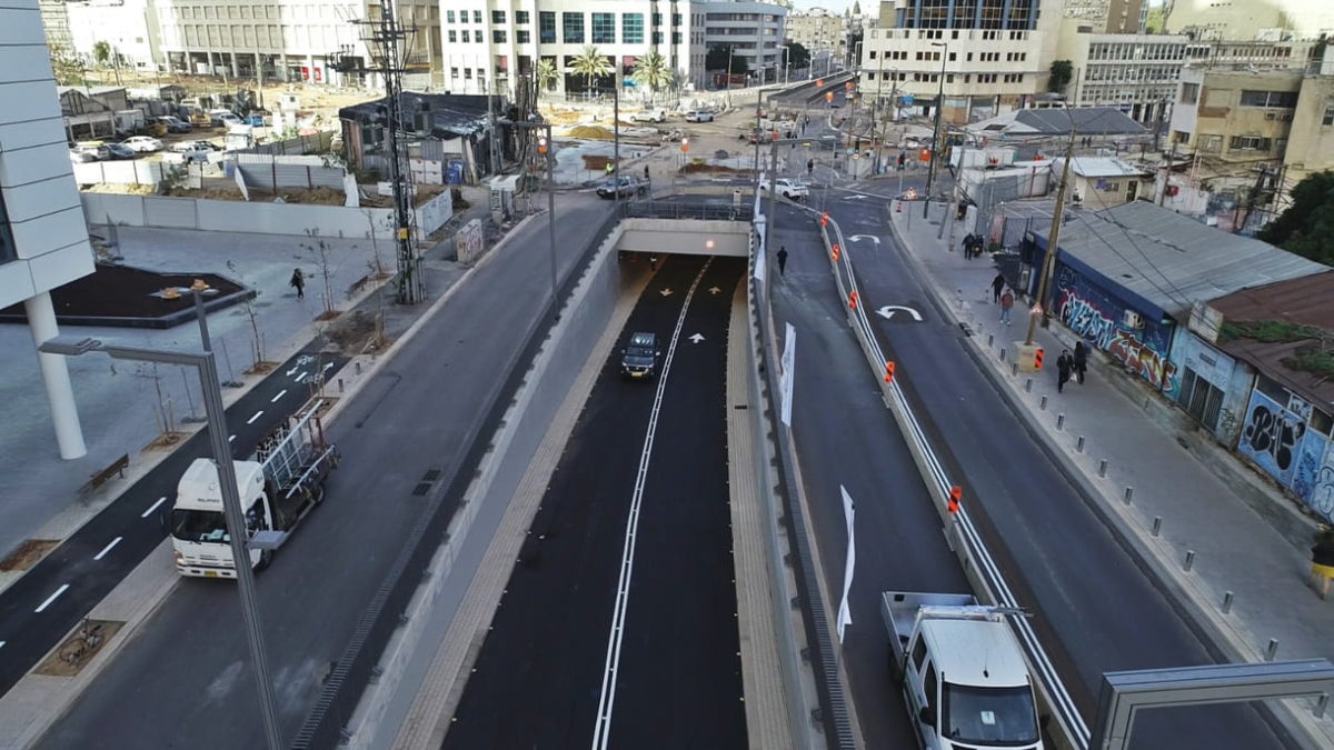 Se abre el paso subterráneo de Carlebach Junction en Tel Aviv