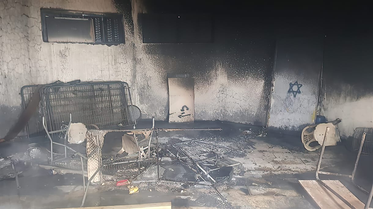 Incendio de una sinagoga cerca de Hebrón: aparentemente provocado