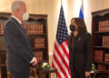 Ministro de Defensa de Israel se reúne con Kamala Harris en la conferencia de Múnich para hablar de Irán y Ucrania