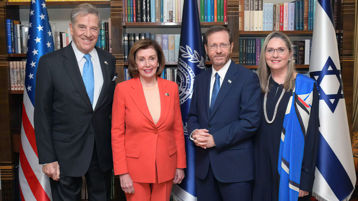 Herzog recibe a Pelosi y a la delegación del Congreso de EE. UU. en Jerusalén