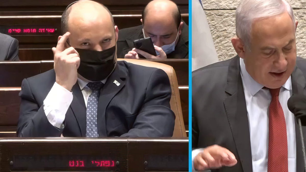 Bennett tacha a Netanyahu de "loco" durante discusión en la Knesset