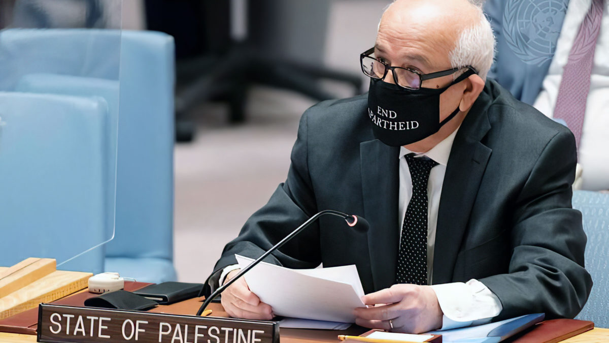 Enviado de la Autoridad Palestina en la ONU acusa a Israel de “apartheid”