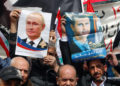 Manifestación en apoyo de Putin ante la sede de la ONU en Beirut