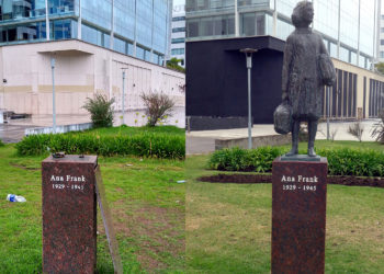 Roban la estatua de Ana Frank en Buenos Aires