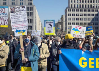 Protestas contra la invasión rusa de Ucrania en ciudades de Alemania