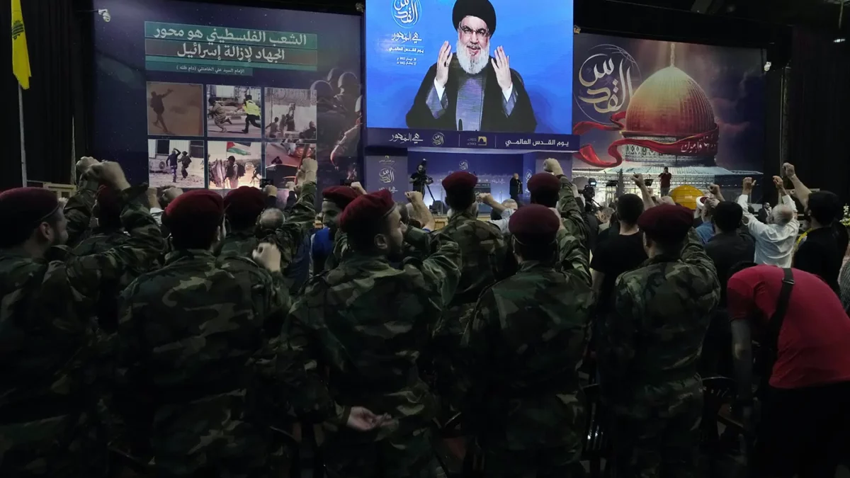 Nasrallah amenaza a Israel mientras partidarios de Hezbolá se concentran en la frontera norte