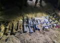 Las FDI y la policía incautan 30 armas de fuego de intento de contrabando en la frontera con Jordania