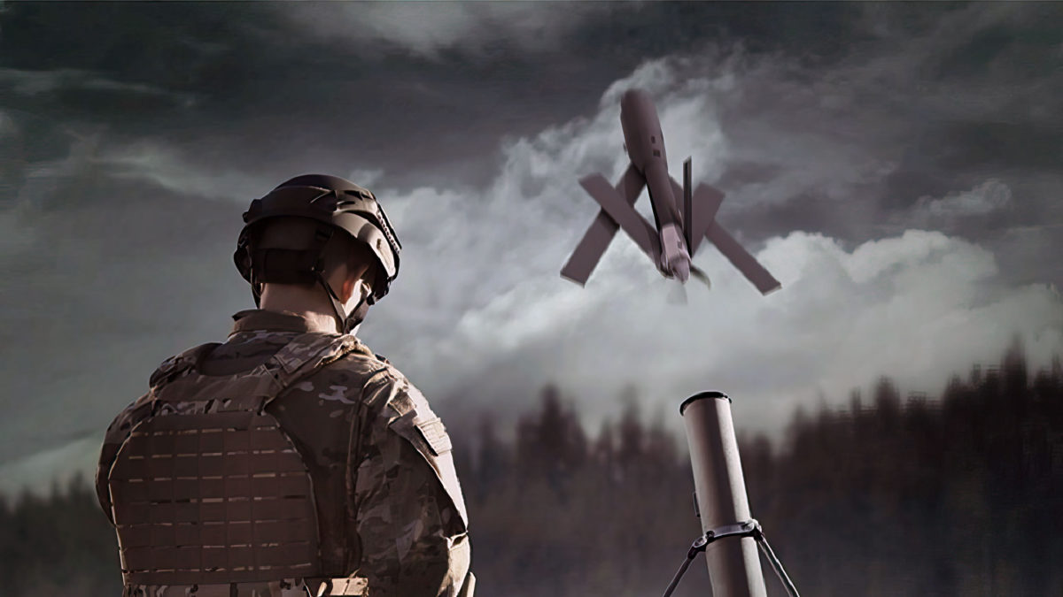 Vídeo del dron Switchblade atacando como kamikaze a la infantería rusa en Ucrania
