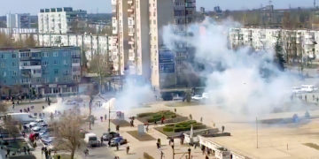 Ucrania acusa a las fuerzas rusas de disparar contra manifestantes en la ciudad de Enerhodar