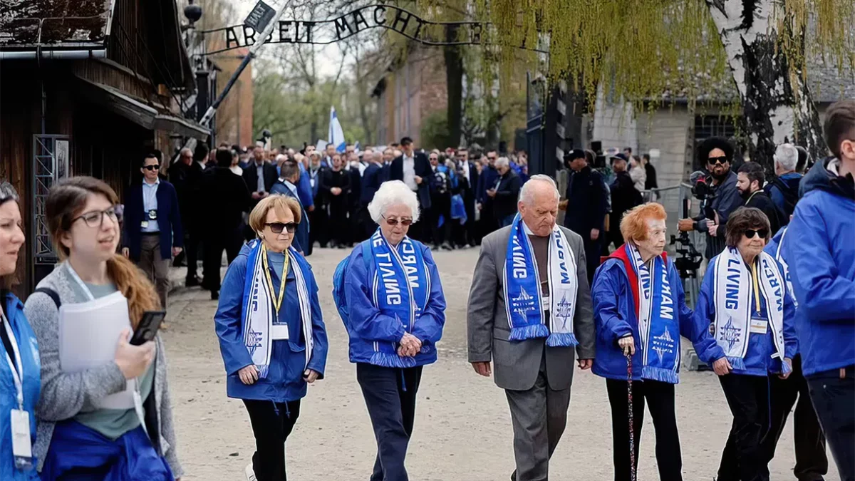 Miles de personas participan en la Marcha de los Vivos de Auschwitz: tras dos años de pausa pandémica