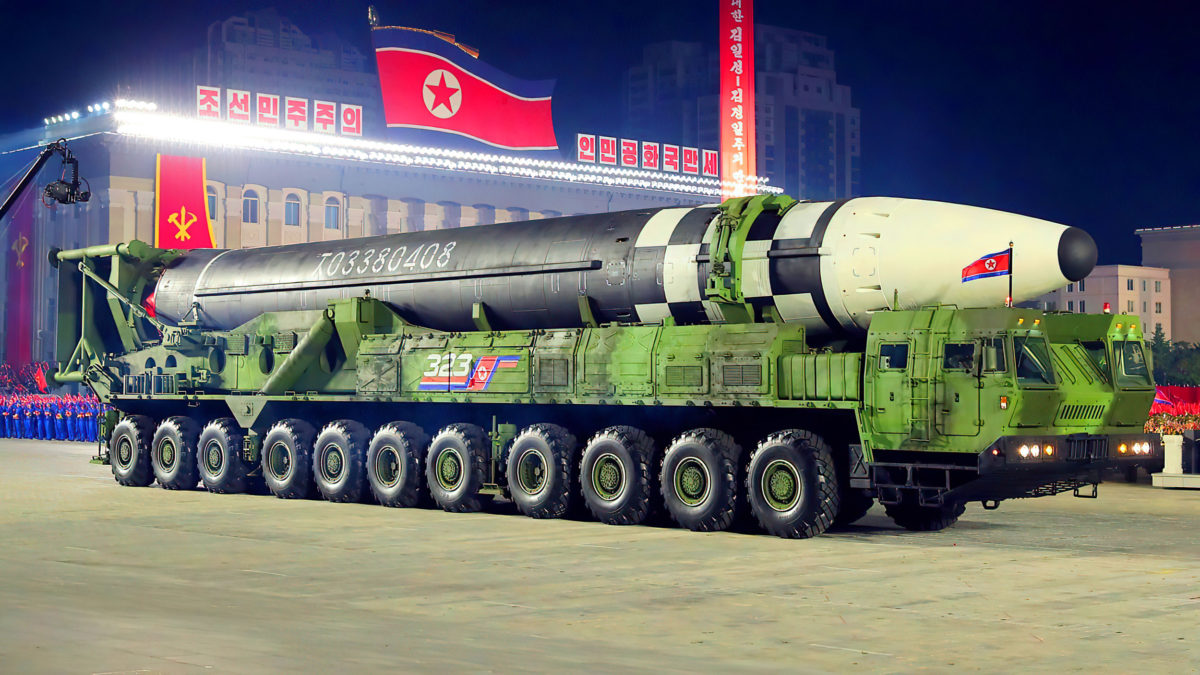 Imagen del ICBM móvil de Corea del Norte.