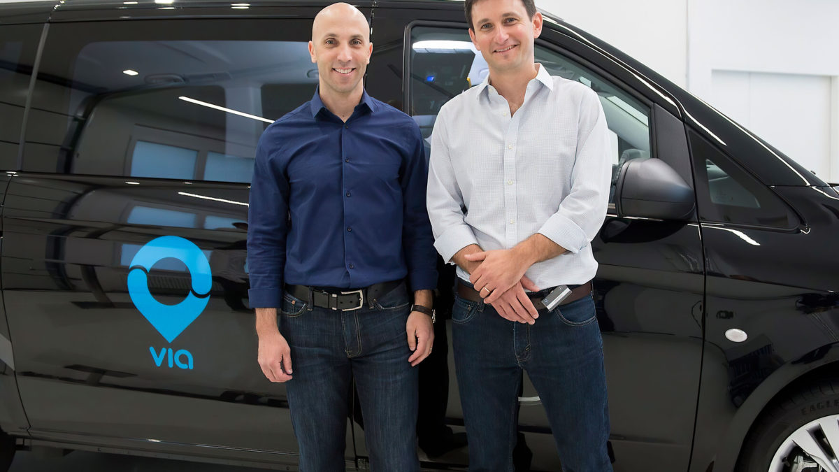 Daniel Ramot (izquierda) y Oren Shoval, cofundadores de la empresa de transporte compartido Via Transportation Inc. (Cortesía)