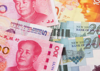 Israel reduce sus reservas de dólares y adopta el yuan chino