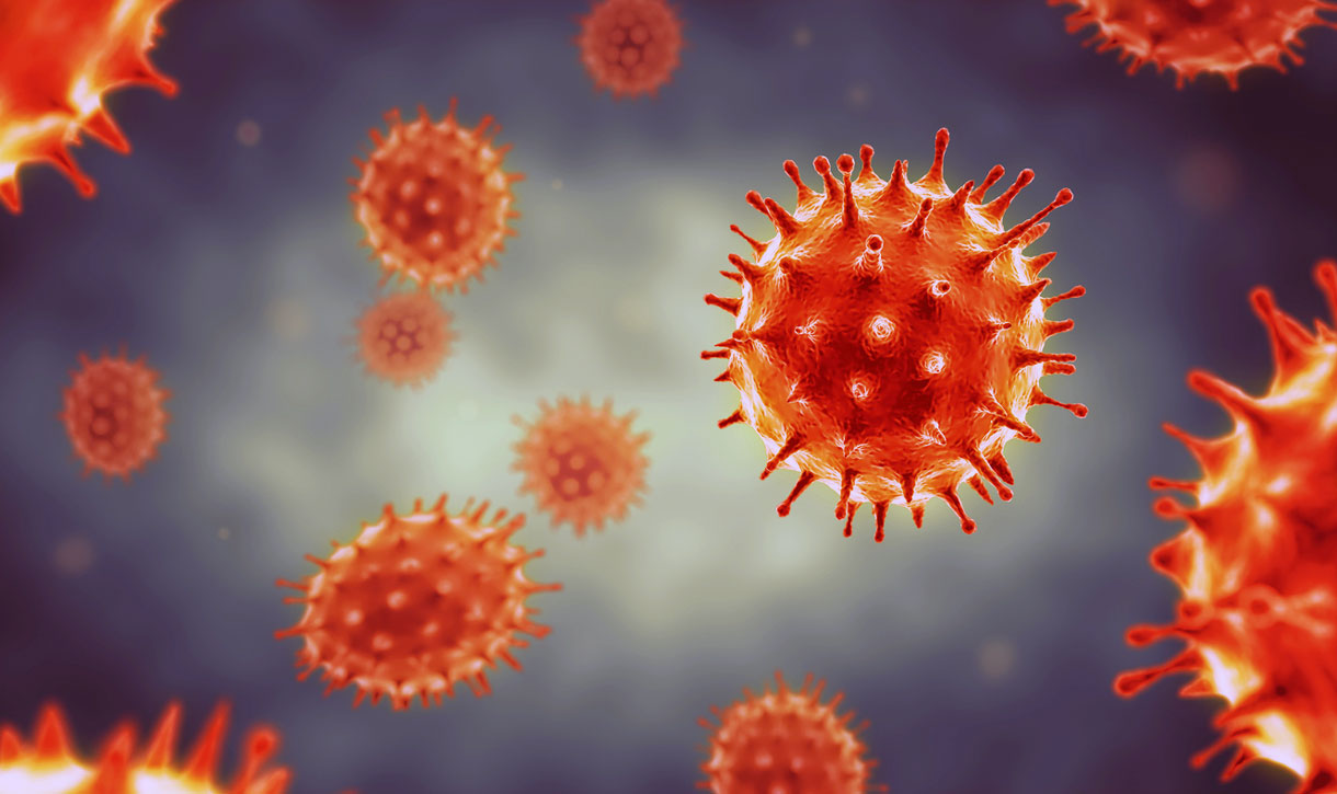Una ilustración de las células del virus (iStock vía Getty Images)