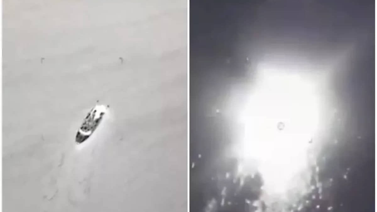Video: Dron ucraniano destruye dos barcos rusos en el Mar Negro