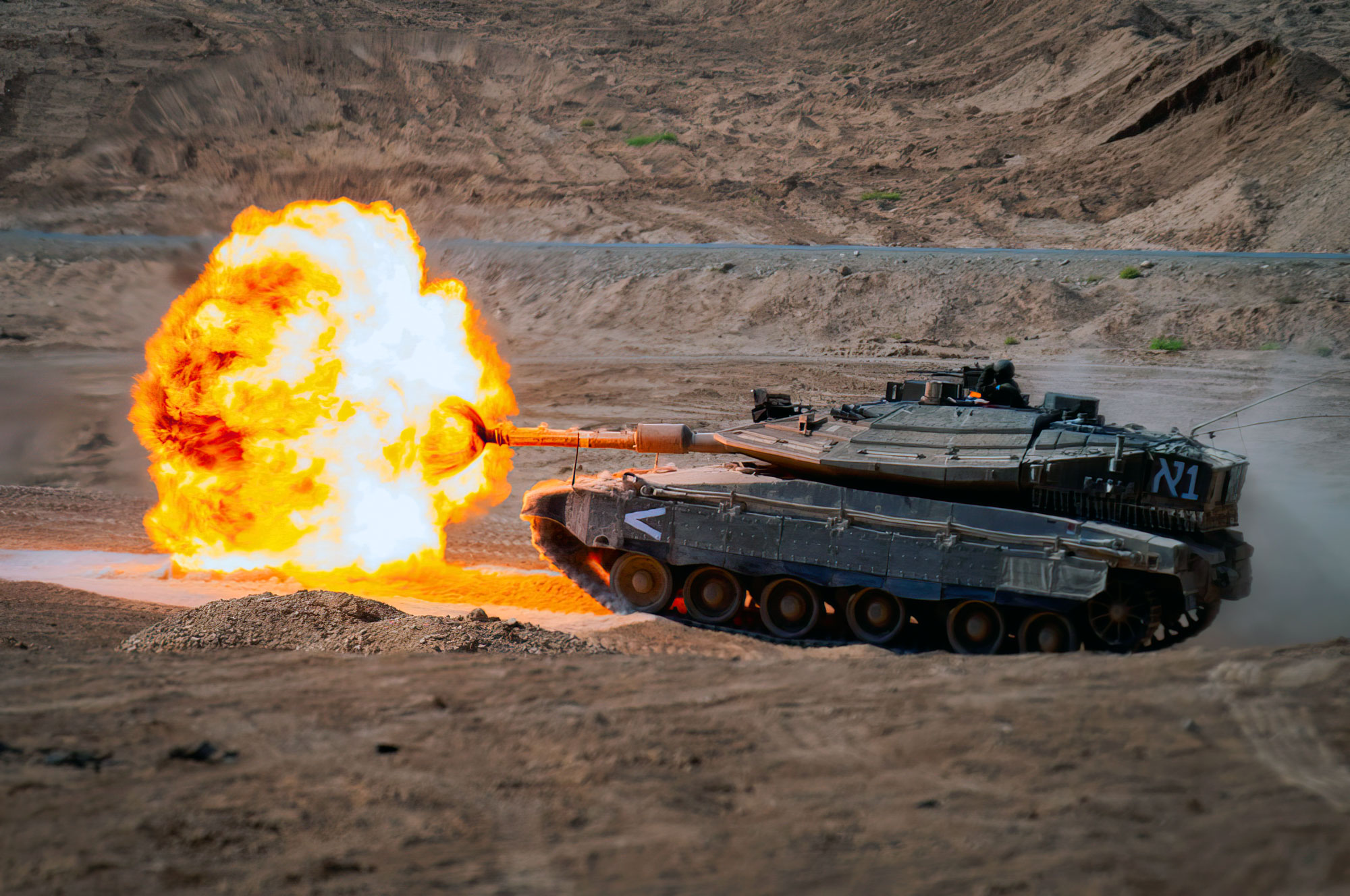 El tanque israelí Merkava tiene una gran potencia de fuego