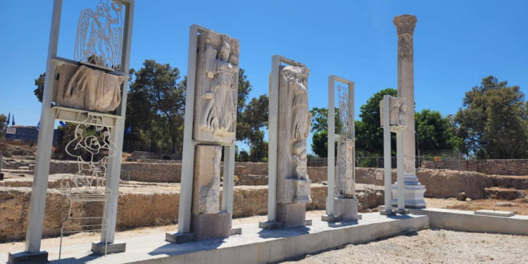 Estatuas de las diosas romanas vuelven a ocupar su lugar en Tel Ashkelon