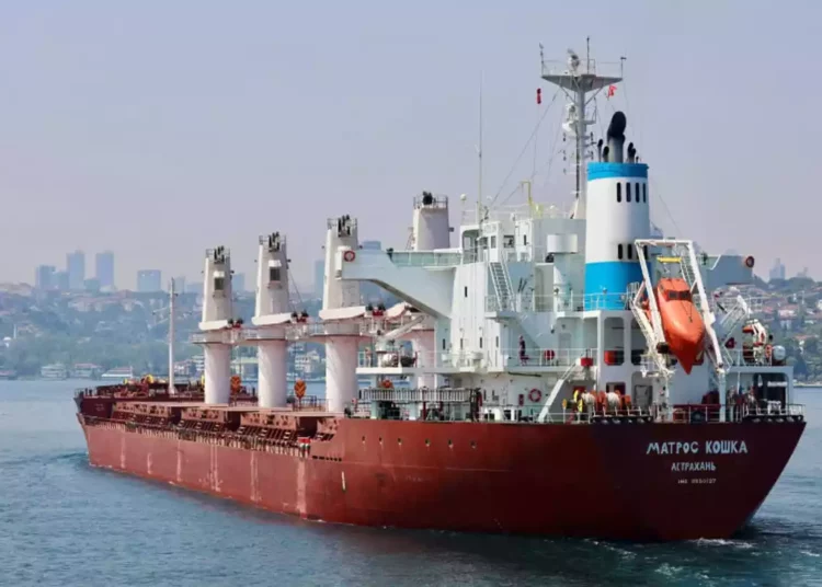 Barcos con bandera rusa transportan trigo de Ucrania a Siria