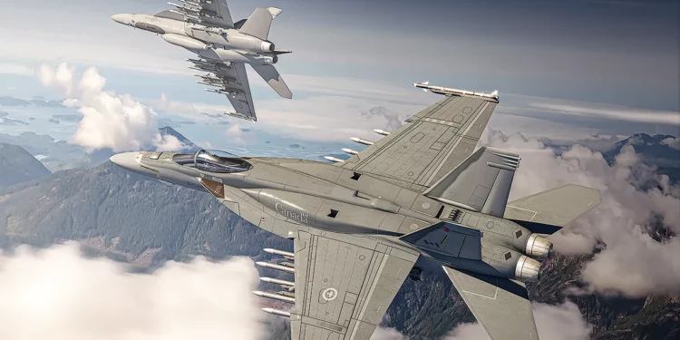 El Block III F/A-18 Super Hornet de EE. UU. está cargado de armas