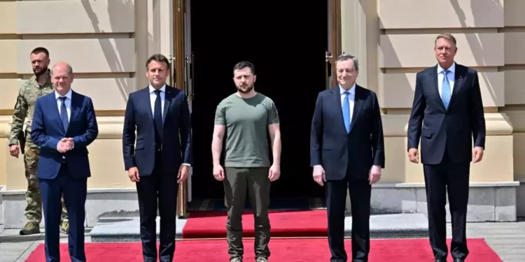 Zelensky se reúne con los líderes de Francia, Alemania e Italia