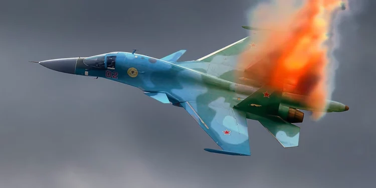 Un caza ruso Su-34 es “derribado” con un rifle por un ucraniano