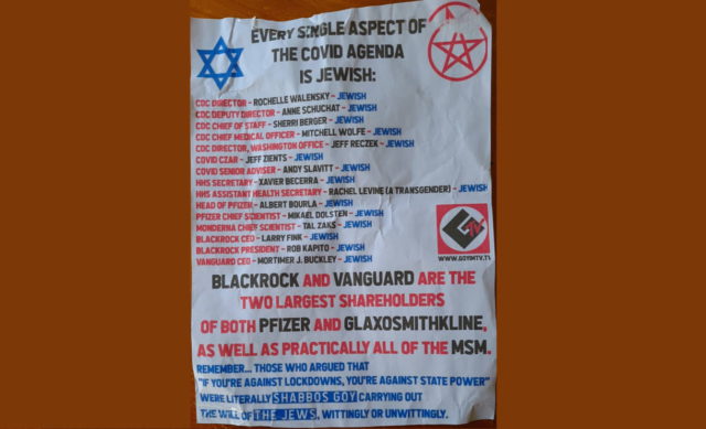Folleto antisemita encontrado en una sinagoga de Melbourne
