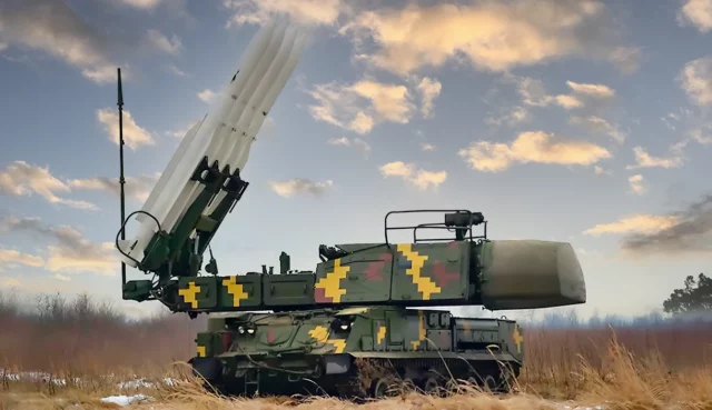 Dron ruso Orlan destruido en 13 segundos por el sistema de misiles tierra-aire Buk-M1