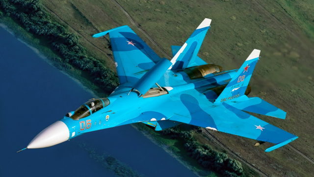 Su-27 Flanker de Ucrania pelea contra un avión de combate ruso sobre Donbás