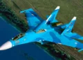 Su-27 Flanker de Ucrania combate un caza ruso sobre Donbás