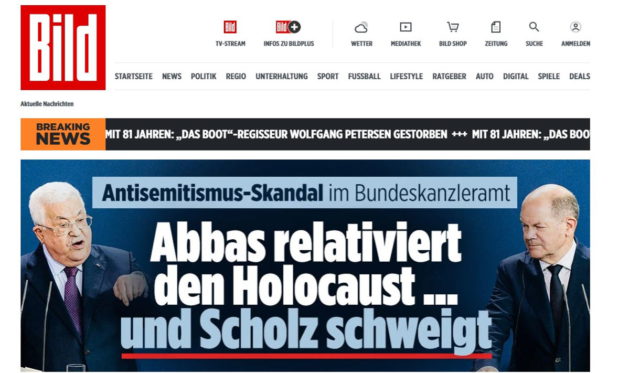 En Berlín: Abbas acusa a Israel de cometer “holocaustos”