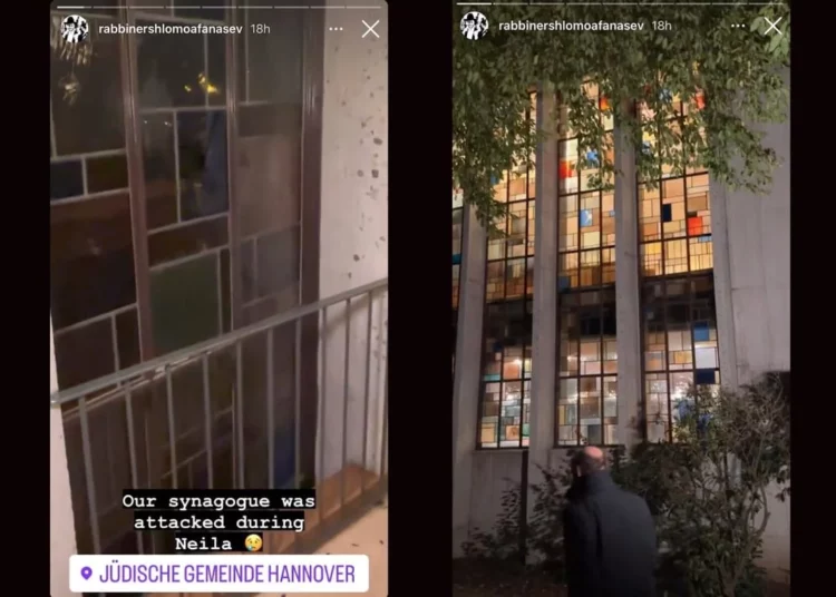 Sinagoga alemana es vandalizada durante los servicios de Yom Kipur