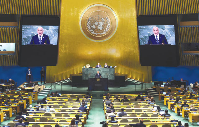 Lapid insta a 50 líderes mundiales a detener una votación contra Israel en la ONU