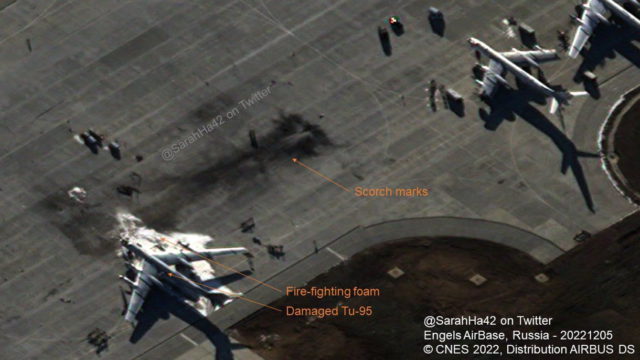 Imágenes de satélite confirman que Rusia perdió un bombardero Tu-95