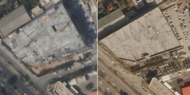 Satélite muestra daños en una base militar iraní supuestamente atacada por Israel