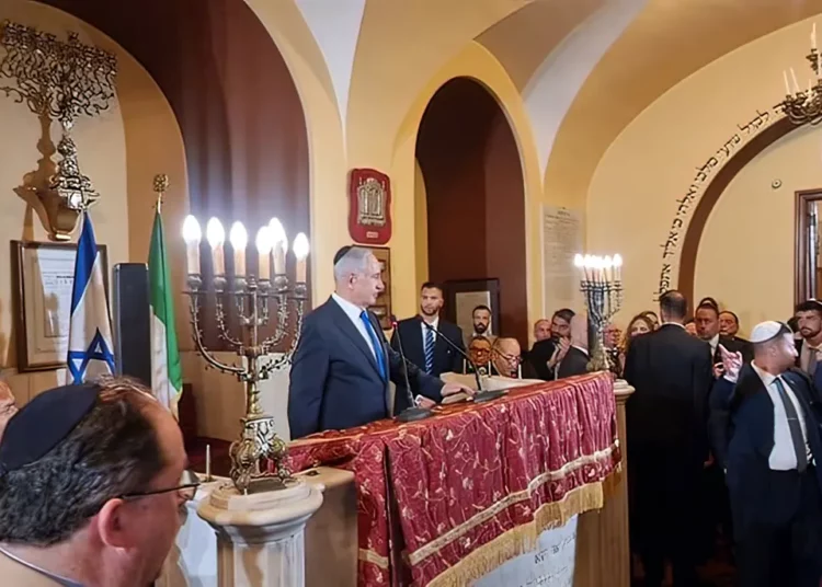 Netanyahu fue informado del tiroteo en Tel Aviv mientras hablaba ante la comunidad judía de Roma