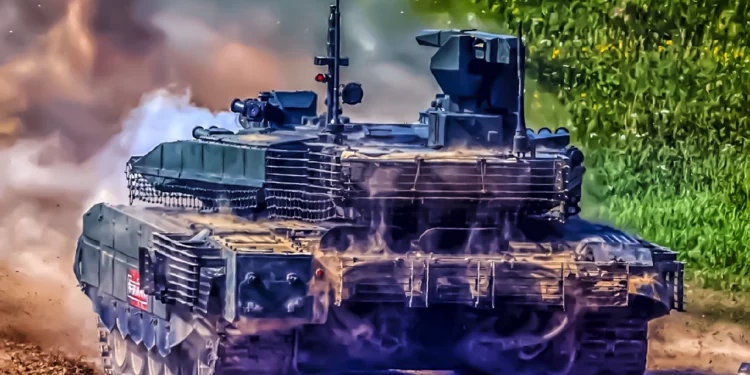 Tanque ruso T-90M destruido en Ucrania