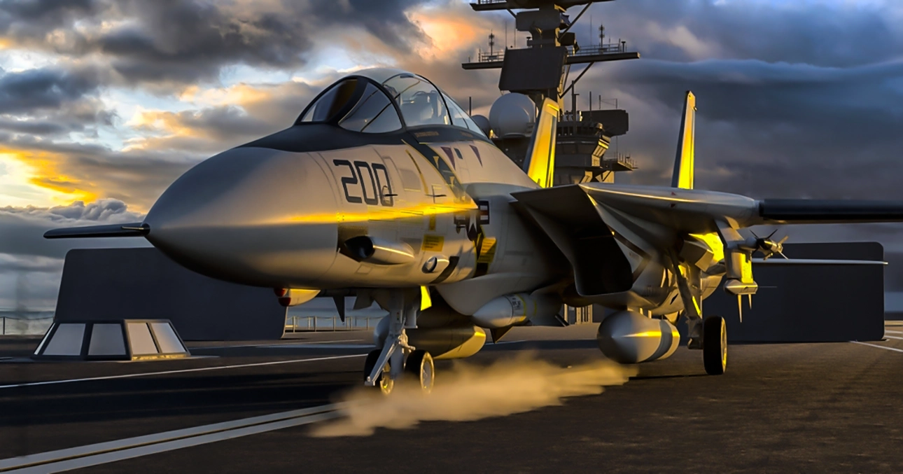 Hazaña en el aire: F-14 Tomcat aterriza en portaaviones tras perder la “nariz”