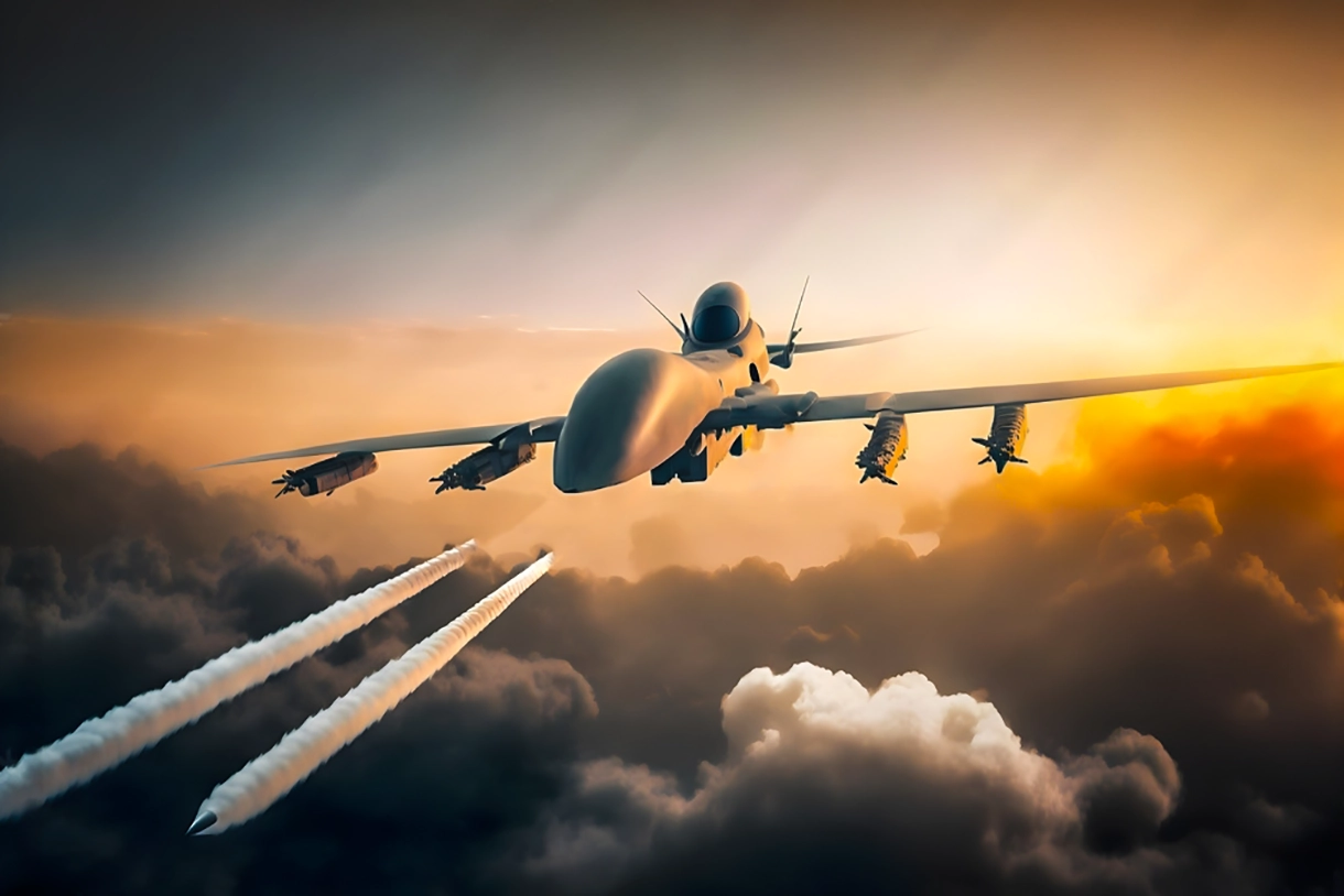 Guerra de drones en cielos ucranianos: Un UAV ruso enfrenta a uno ucraniano