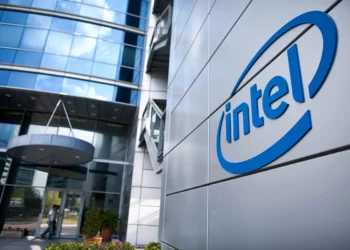 An Intel logo is seen at the company's offices in Petah Tikva, near Tel Aviv October 24, 2011. (photo credit: NIR ELIAS / REUTERS)
