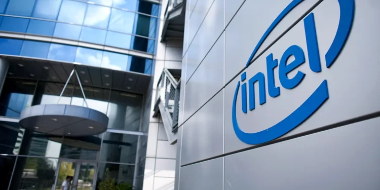 An Intel logo is seen at the company's offices in Petah Tikva, near Tel Aviv October 24, 2011. (photo credit: NIR ELIAS / REUTERS)