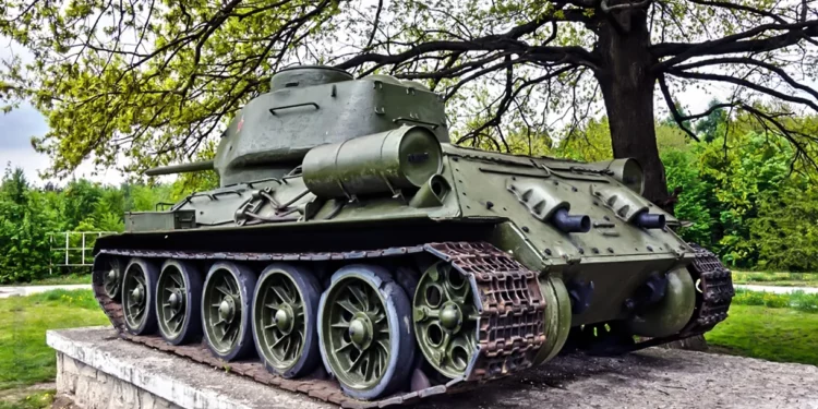 El legendario tanque T-34 en exhibición durante el Día de la Victoria en Moscú