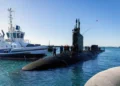 Submarino USS North Carolina atraca en Australia