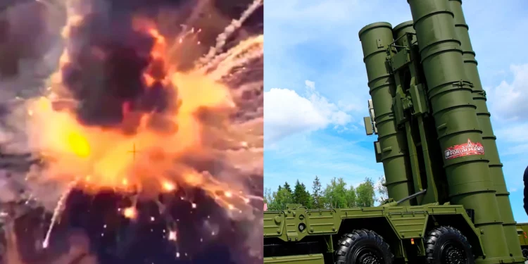 Un S-400 destrozado por ¿un R-360 modificado?