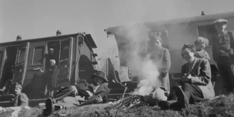Video inédito de liberación de judíos de tren de la muerte en 1945