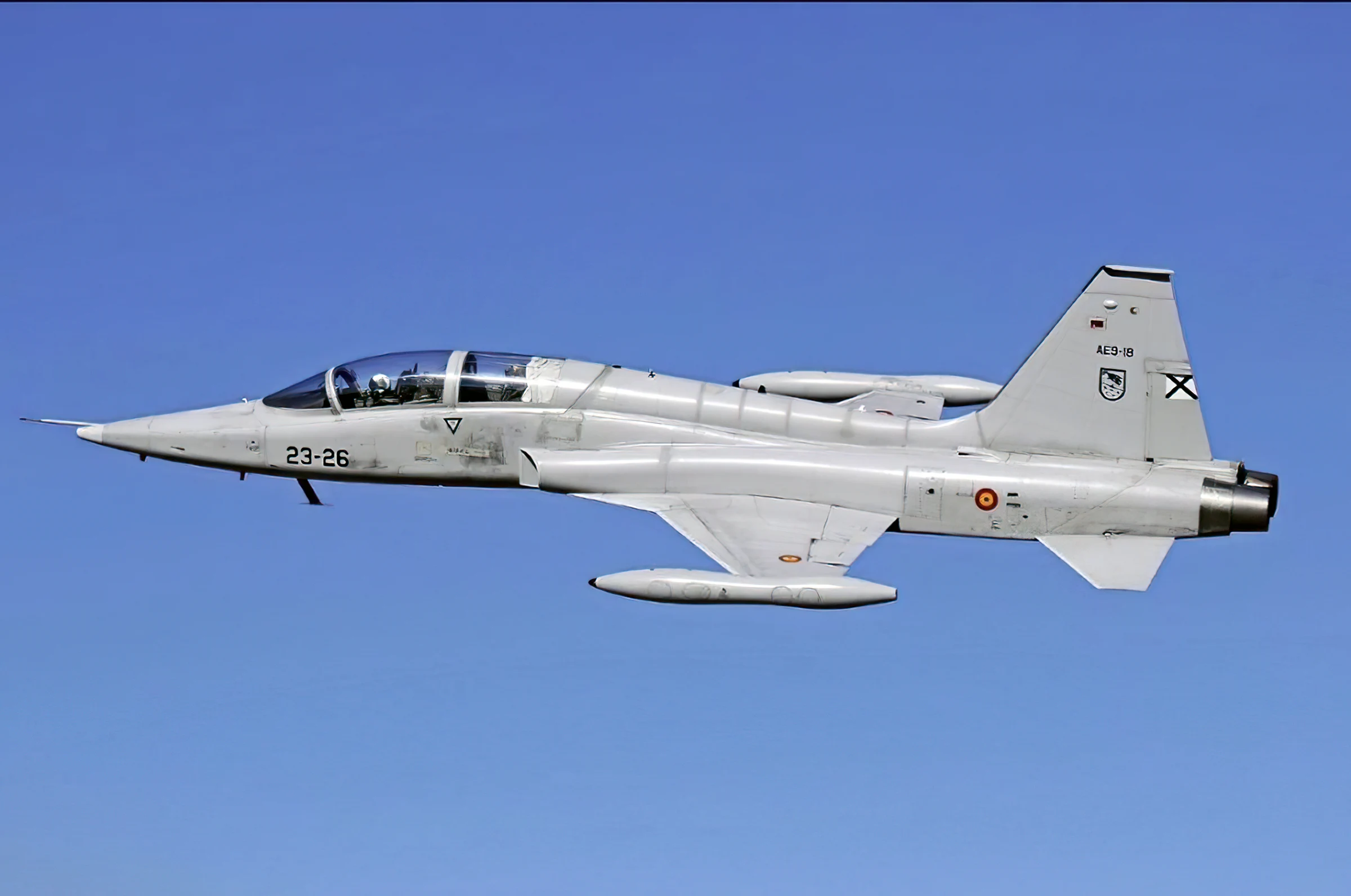 Israel actualiza el software de los Northrop F-5B españoles