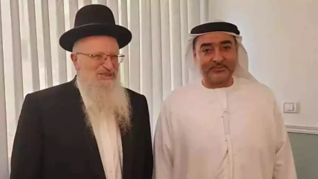 Jeque de Dubai se reúne con el rabino Shmuel Eliyahu