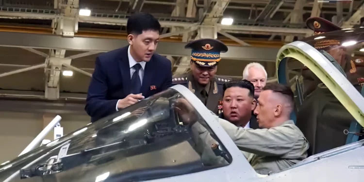 Kim Jong Un inspecciona caza ruso Su-57